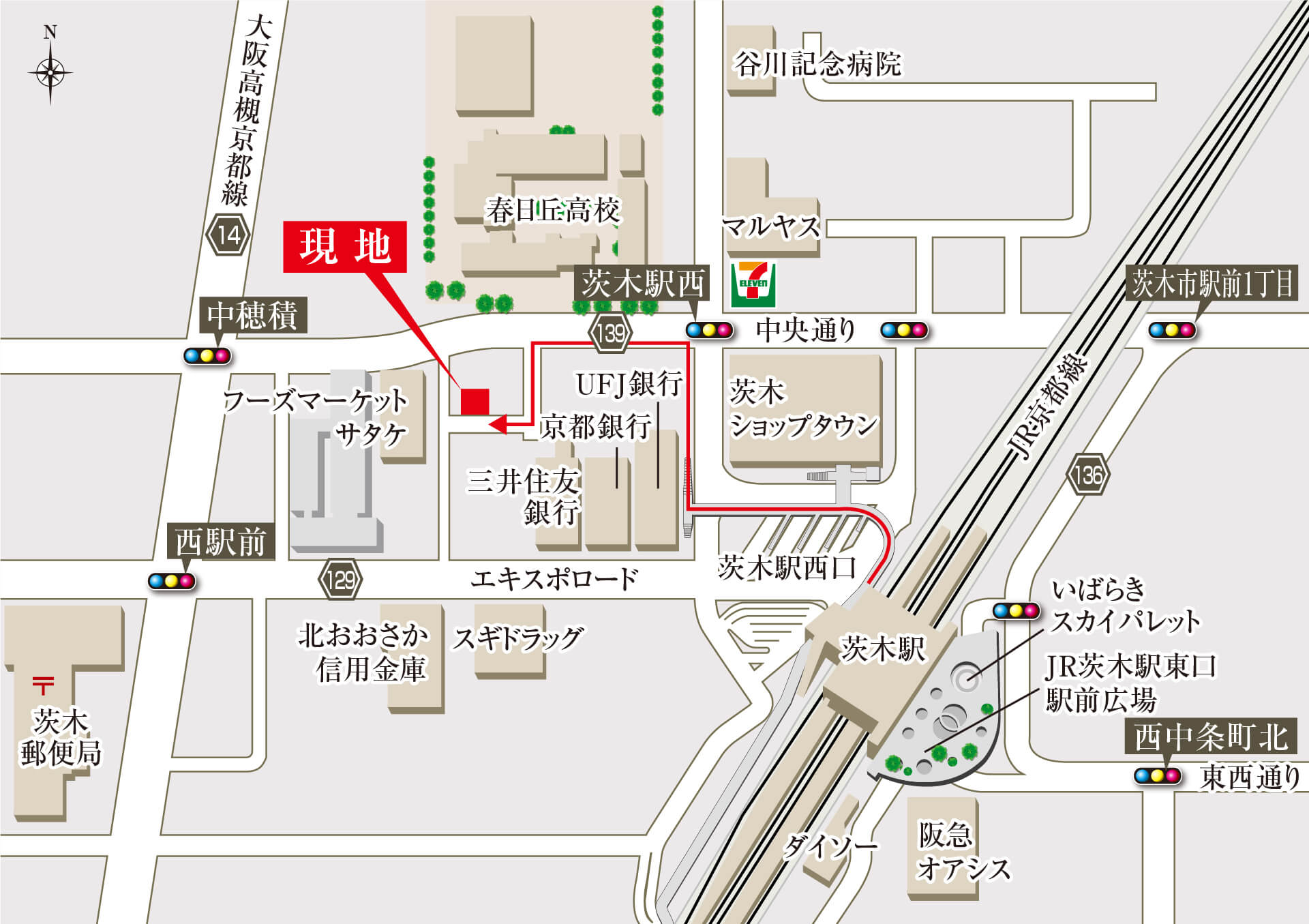 現地周辺マップ