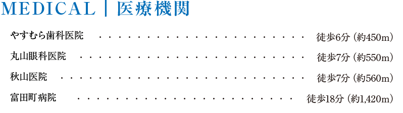 MEDICAL｜医療機関